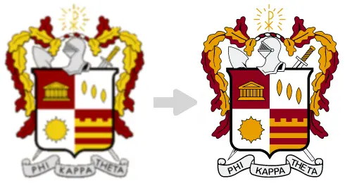 Example of bitmap to vector conversion