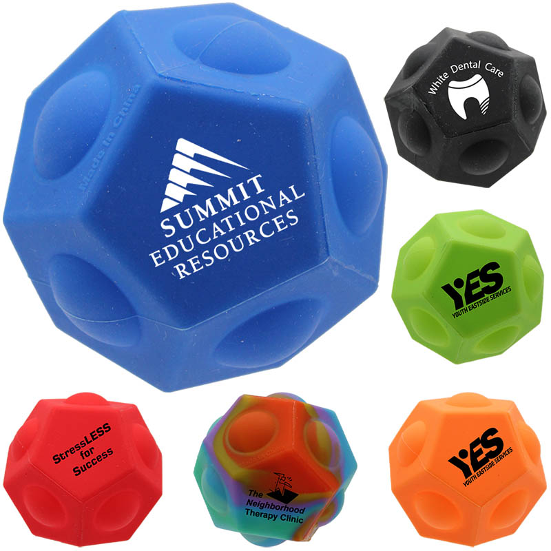 Custom Stress Pop Geo Ball | Bulk Pricing | Gimmees.com